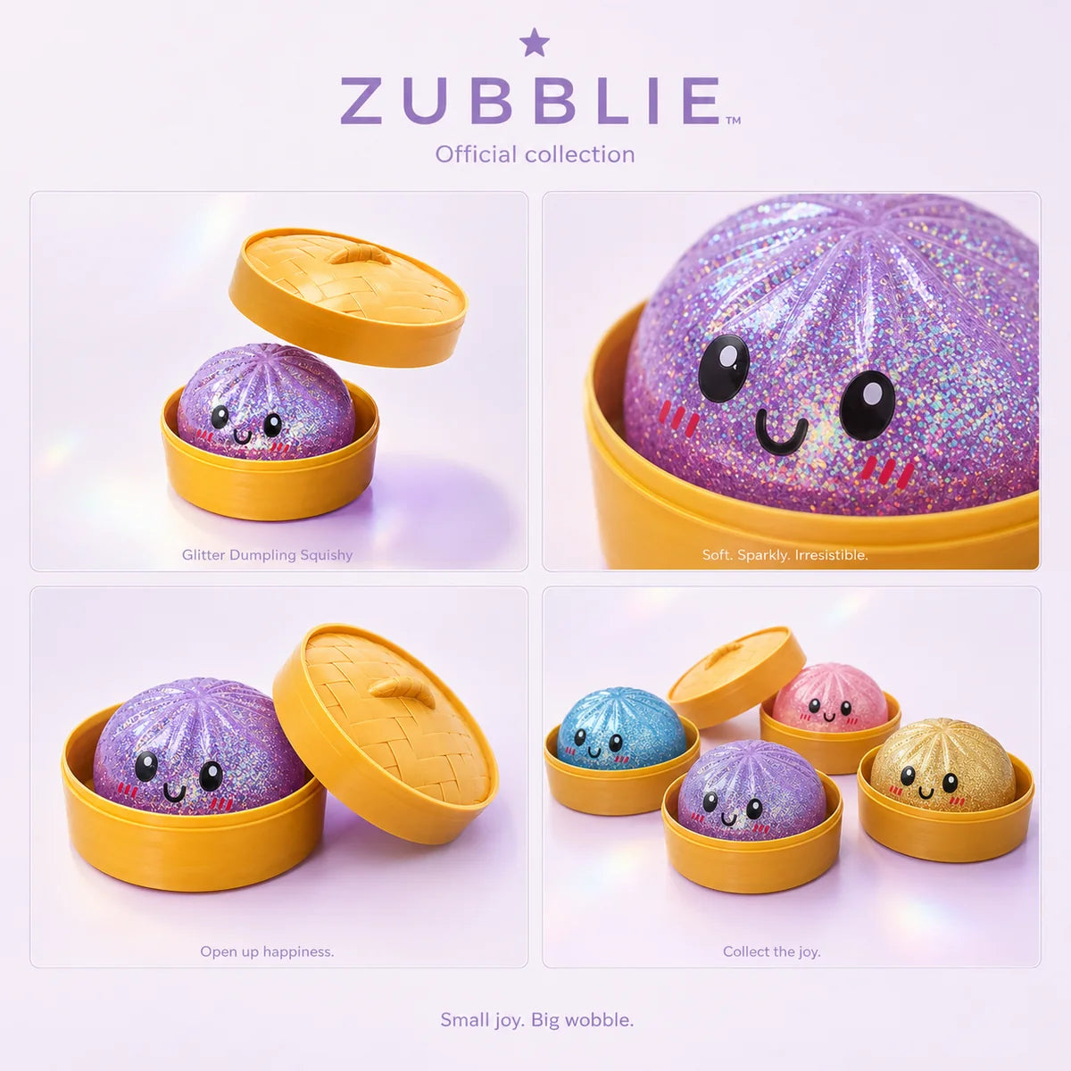 A colorful mystery dumpling squishy collection
