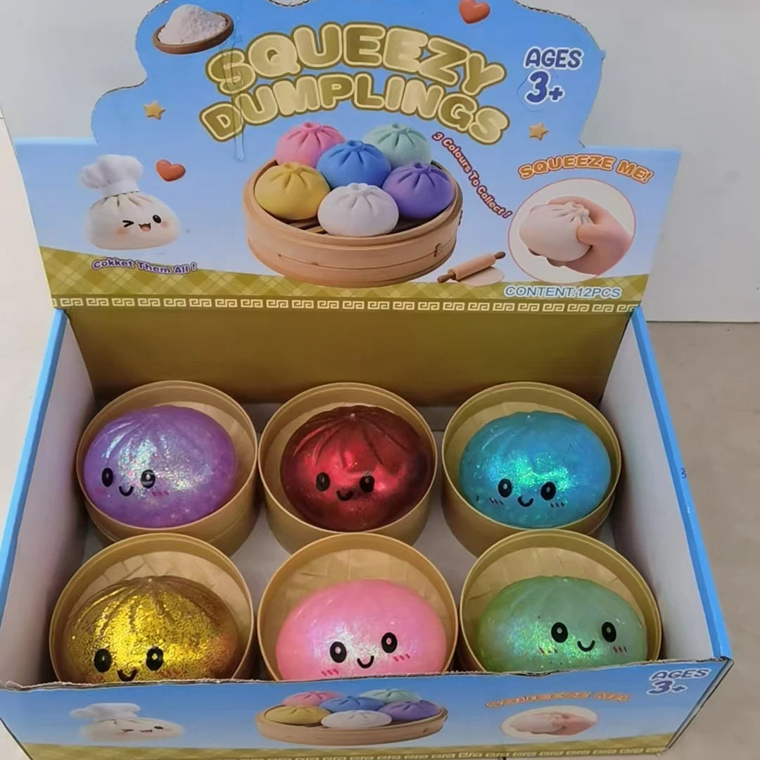 Glitzerknödel, Glitzerknödel Squishy Box Knödel Squishy Angstlinderung Fidget Weichpress-Dekompressions-Teig
